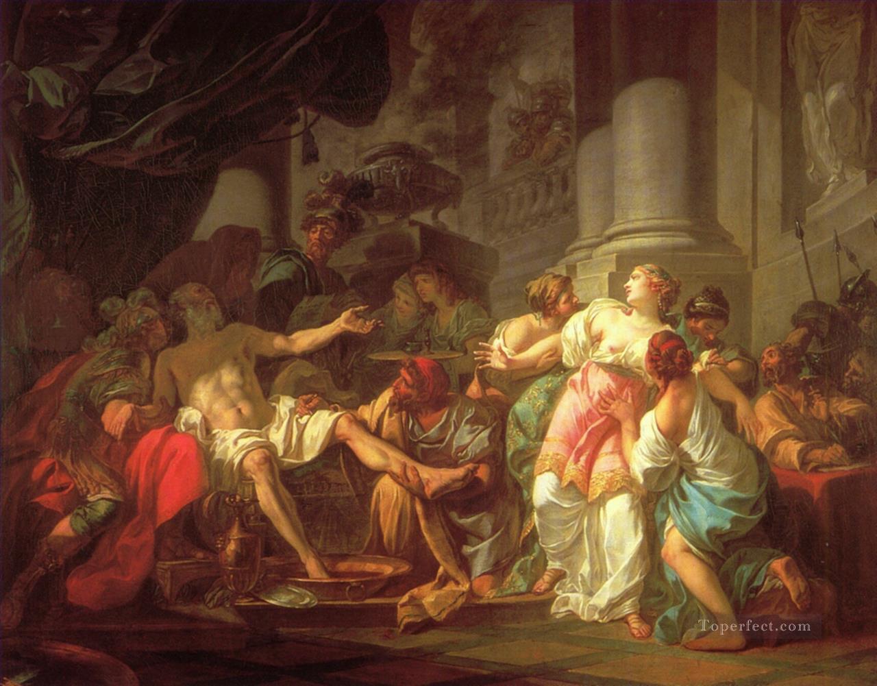 The Death of Seneca Neoclassicism Jacques Louis David Oil Paintings